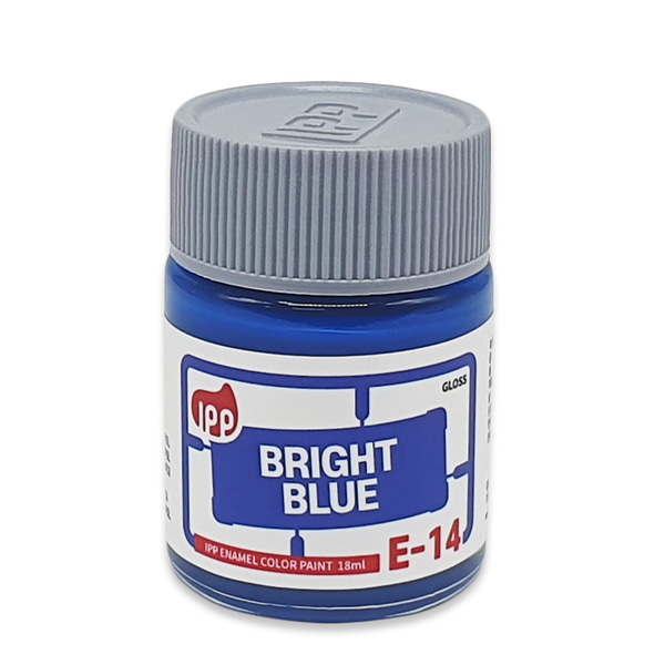 IPP 아이피피 에나멜 E-14 브라이트 블루 유광 18ml - 에나멜도료 병도료 도색