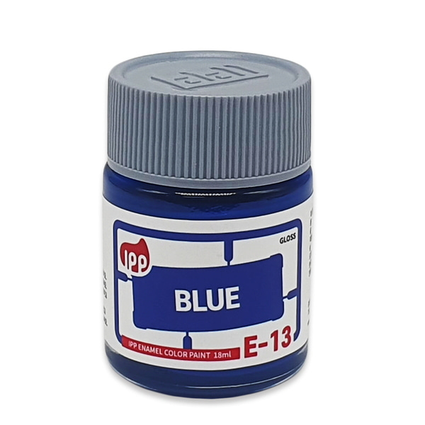 IPP 아이피피 에나멜 E-13 블루 유광 18ml - 에나멜도료 병도료 도색 프라모델