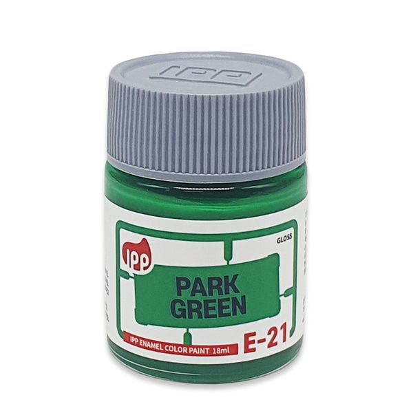 IPP 아이피피 에나멜 E-21 파크 그린 유광 18ml - 에나멜도료 병도료 도색
