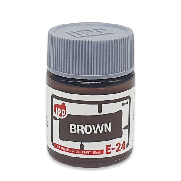 IPP 아이피피 에나멜 E-24 브라운 유광 18ml - 에나멜도료 병도료 도색