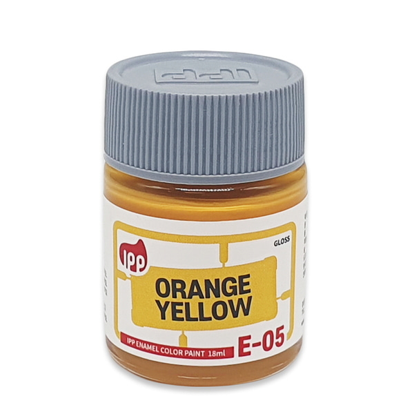 IPP 아이피피 에나멜 E-05 오렌지 옐로우 유광 18ml - 에나멜도료 병도료 도색