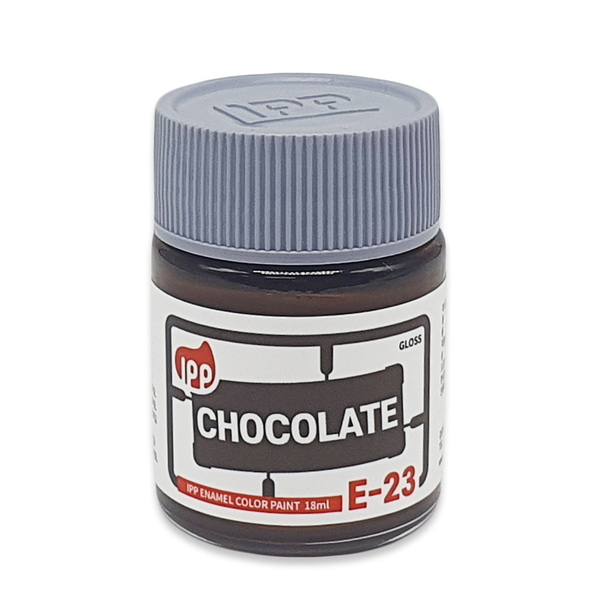 IPP 아이피피 에나멜 E-23 초콜렛 유광 18ml - 에나멜도료 병도료 도색