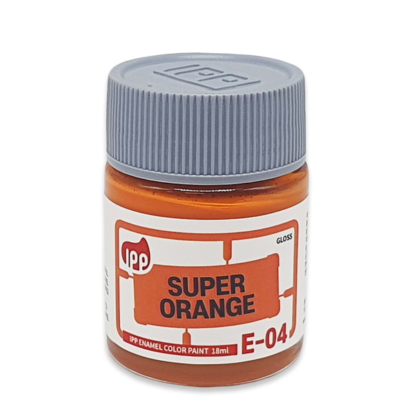 IPP 아이피피 에나멜 E-04 슈퍼 오렌지 유광 18ml - 에나멜도료 병도료 도색